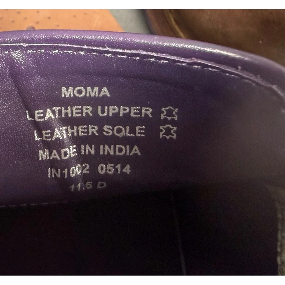 Robert Graham MOMA Loafers Mens Size 11.5 D Brown Purple Leather Paisley IN1002